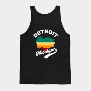 Detroit Michigan city map. Tank Top